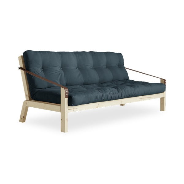 Sofa rozkładana z niebieskim obiciem Karup Design Natural/Petrol Blue-image-3