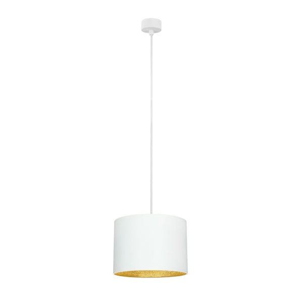 Biała lampa wisząca z wnętrzem w złotej barwie Sotto Luce Mika, ∅ 25 cm