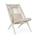 Beżowy metalowy fotel ogrodowy Aloha – Bizzotto