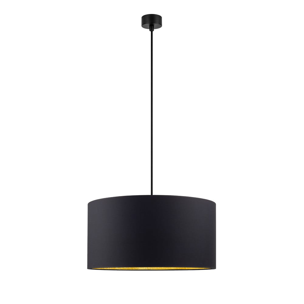 Czarna lampa wisząca z wnętrzem w kolorze złota Sotto Luce Mika, ⌀ 50 cm