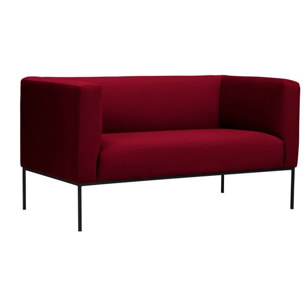 Czerwona aksamitna 2-osobowa sofa Windsor & Co Sofas Neptune-image-2