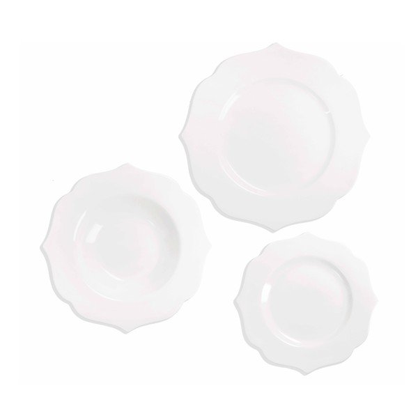 Zestaw talerzy 18 szt. new bone china dla 6 osób Queen – Brandani