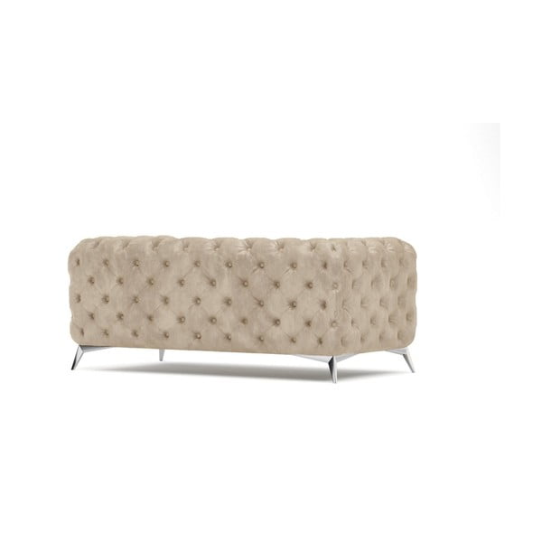 Beżowa aksamitna sofa 185 cm Chelsea – Ropez-image-2
