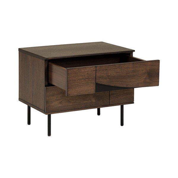 Szafka nocna w dekorze drewna orzecha Kave Home Cutt-image-4
