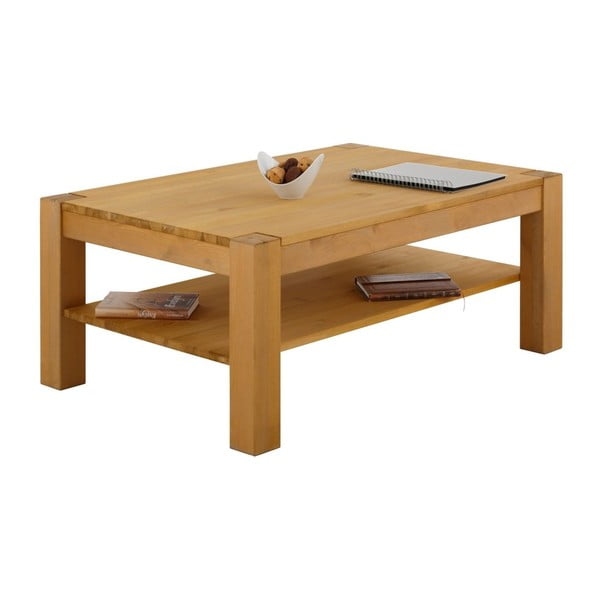Brązowy stolik z litego drewna sosnowego Støraa Monique, 45x110 cm