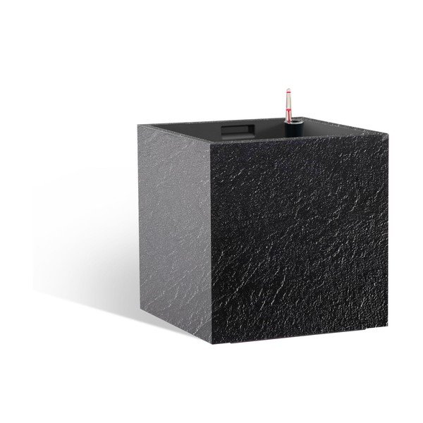 Samonawadniająca doniczka z plastiku z recyklingu Cubico Stone – Flower Lover