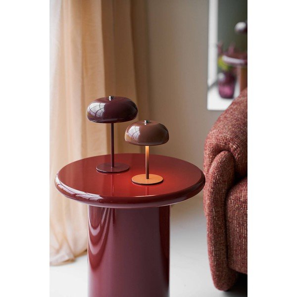 Bordowa metalowa lampa stołowa (wysokość 23 cm) Margate – House Nordic-image-1