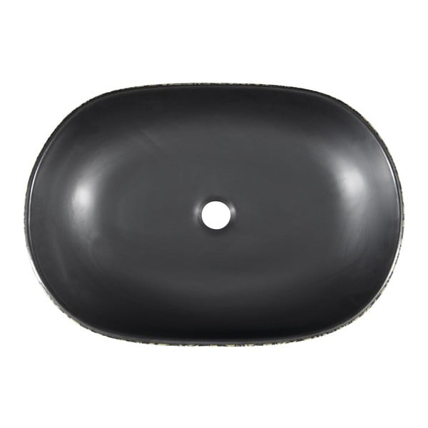 Czarno-niebieska ceramiczna umywalka 60x40 cm Priori – Sapho-image-2