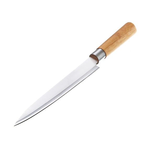 Nóż ze stali nierdzewnej i bambusu, Unimasa, dł. 33,5 cm