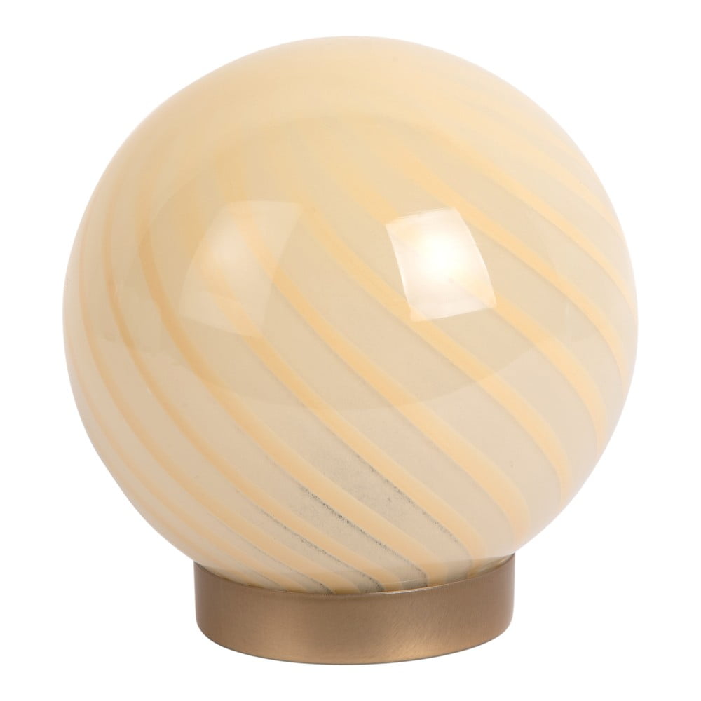 Jasnożółta lampa stołowa ze szklanym kloszem (wysokość 17 cm) Summer Globe – Leitmotiv