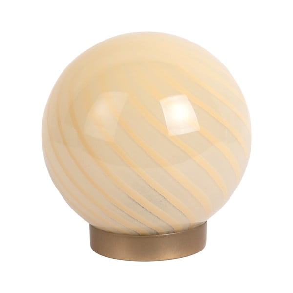 Jasnożółta lampa stołowa ze szklanym kloszem (wysokość 17 cm) Summer Globe – Leitmotiv
