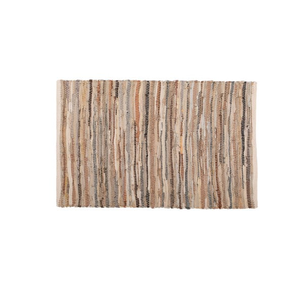 Brązowo-beżowy skórzany dywan Tiseco Home Studio Nayya, 60x90 cm