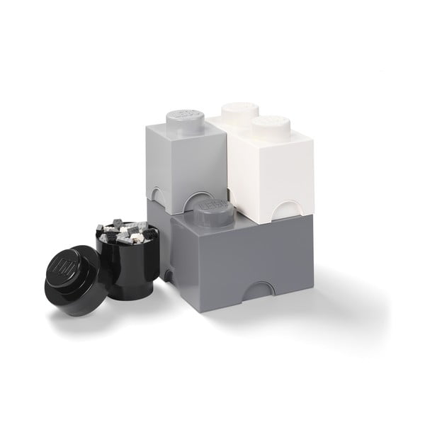 Zestaw 4 plastikowych pudełek LEGO®, 25x25x33 cm