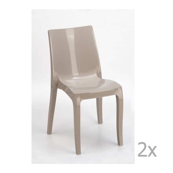 Zestaw 2 beżowych krzeseł Castagnetti Fashion