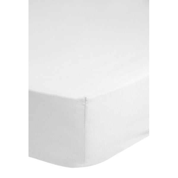 Białe elastyczne prześcieradło z satyny bawełnianej HIP, 180x200 cm-image-1