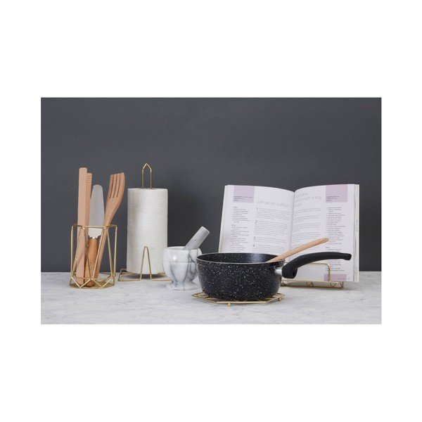 Metalowy stojak na ręczniki kuchenne w kolorze złota ø 15 cm Vertex – Premier Housewares-image-1