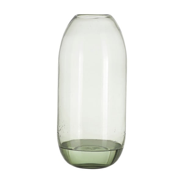 Zielony wazon szklany A Simple Mess Hedge, wys. 38 cm