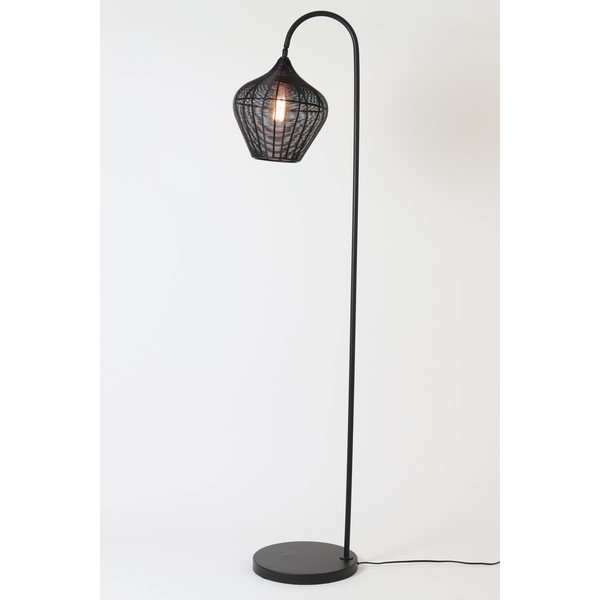 Czarna lampa stojąca (wysokość 160 cm) Alvaro – Light & Living-image-2