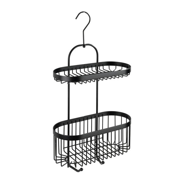 Czarny koszyk ścienny Wenko Classic Plus 2 Tier Caddy-image-1