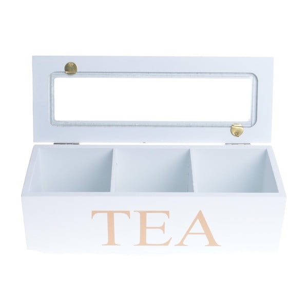 Drewniany pojemnik na herbatę Ewax Tea Box, 21,8x20 cm