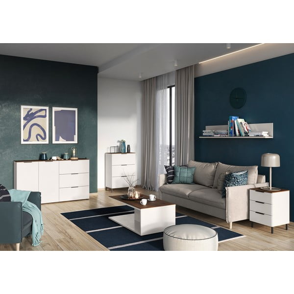 Szarobeżowa półka w dekorze orzecha California – Germania-image-4