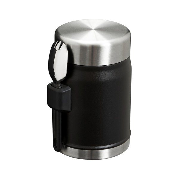 Termos na jedzenie ze stali nierdzewnej w kolorze matowej czerni 400 ml Legendary Food Jar + Spork Black 2.0 – Stanley-image-2