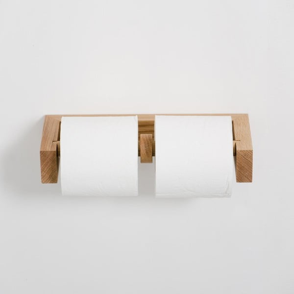 Uchwyt na papier toaletowy z drewna dębowego Wireworks-image-1
