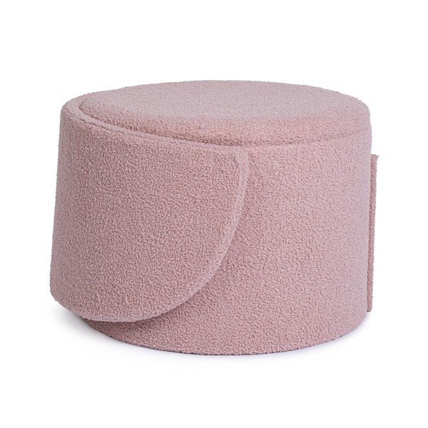 Szaroróżowy puf z materiału bouclé Anthea – Yes Everyday-image-4