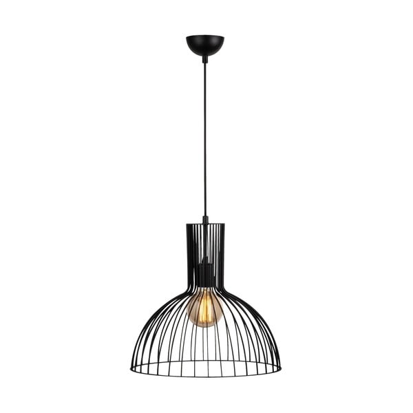 Czarna lampa wisząca z metalowym kloszem ø 38 cm Fellini – Opviq lights