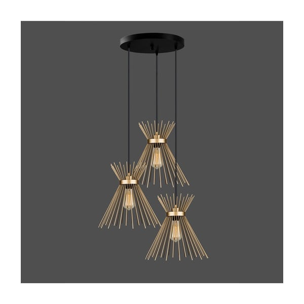 Metalowa lampa wisząca w kolorze złota ø 34 cm Izmir – Squid Lighting-image-1