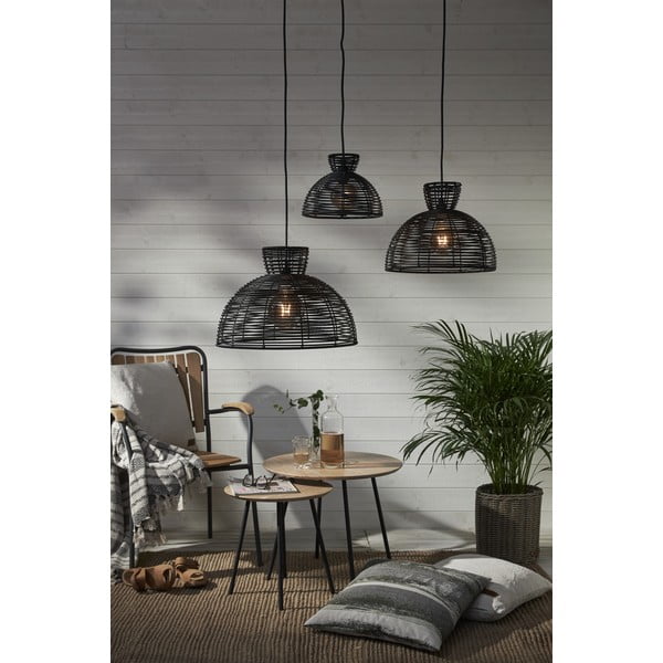 Czarny klosz do wiszące lampy ogrodowej Star Trading Runde, ø 37,5 cm-image-4