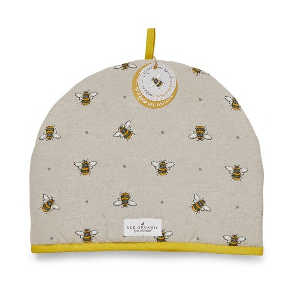 Beżowo-żółty bawełniany ocieplacz na dzbanek Cooksmart ® Bumble Bees-image-2