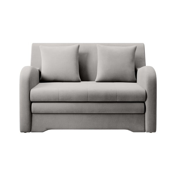 Jasnoszara aksamitna rozkładana sofa 130 cm Ario – ELTAP