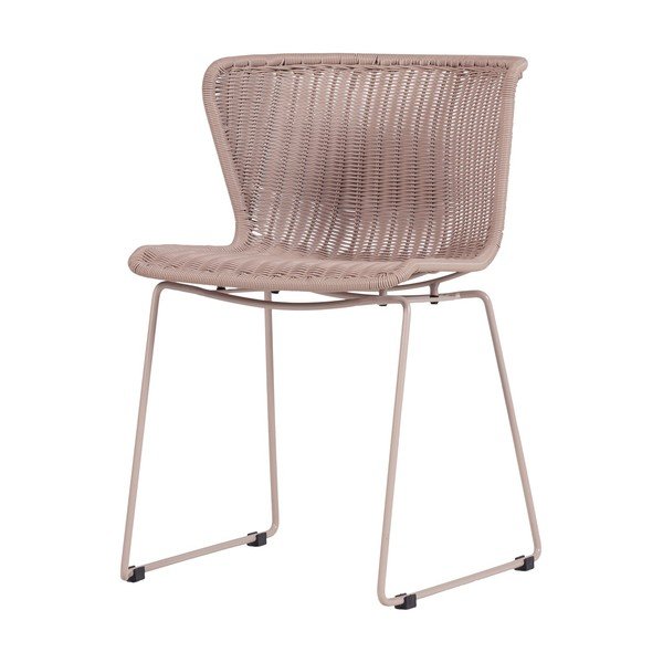 Beżowe krzesła ogrodowe zestaw 2 szt. ze sztucznego rattanu Wings – WOOOD