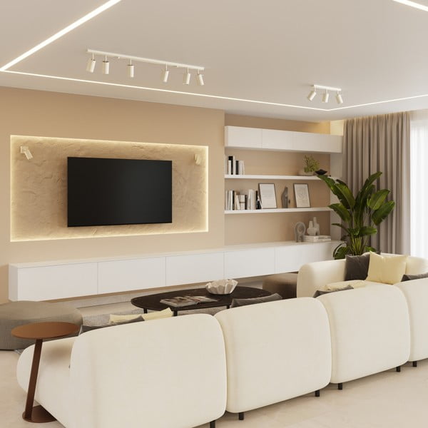 Kremowa lampa punktowa 8x16 cm Etna – Sollux-image-3