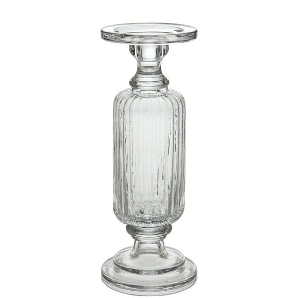 Świecznik Glass Ribbed, 12x31 cm