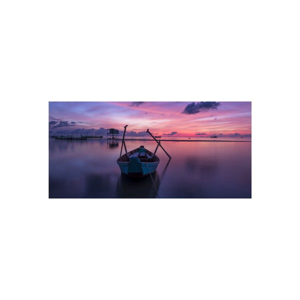Obraz Boat Sunrise, 55x115 cm