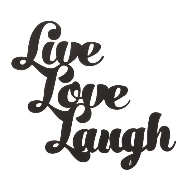 Dekoracja metalowa Live Laugh Love