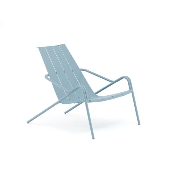 Niebieski metalowy fotel ogrodowy Fleole – Ezeis