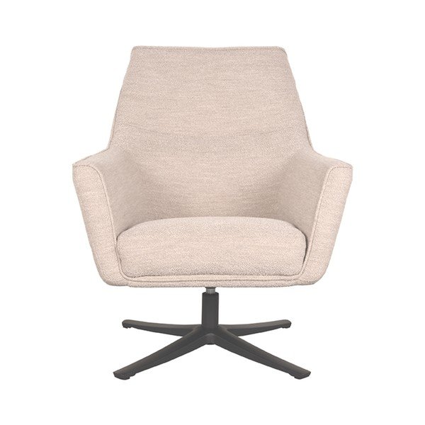 Beżowy fotel z materiału bouclé Tod – LABEL51-image-2