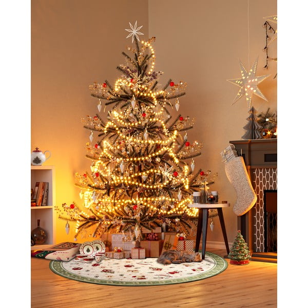Zielony okrągły dywan z mieszanki bawełny ze świątecznym motywem ø 160 cm Toy's Delight Green Christmas – Villeroy&Boch-image-1