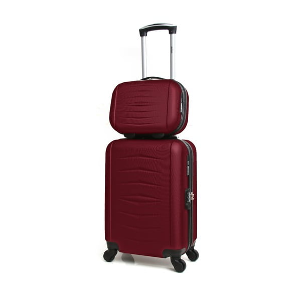 Komplet 2 bordowych walizek podróżnych na kółkach Infinitif Oviedo