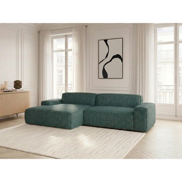 Zielony rozkładany/z elektryczną regulacją siedziska narożnik (lewostronny) Abel – Bobochic Paris-image-2