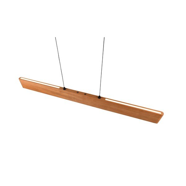 Lampa wisząca LED w naturalnym kolorze z drewnianym kloszem Edgewood – Trio-image-4