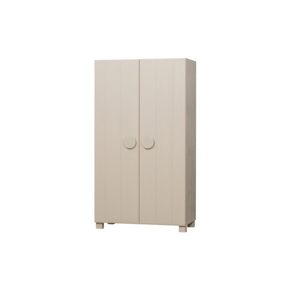 Kremowa szafa z litego drewna sosnowego 110x200 cm Noah – WOOOD-image-1