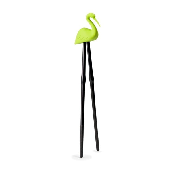 Pałeczki do jedzenia w kształcie żurawia Qualy&CO Master Crane Green