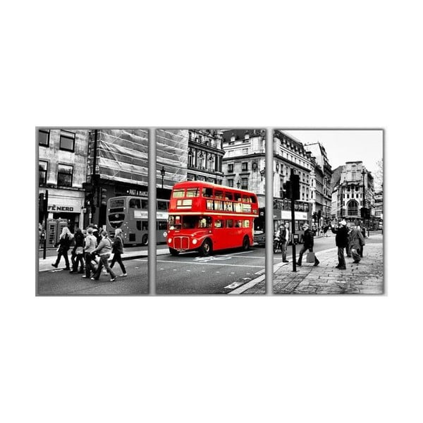 Trzyczęściowy obraz London, 45x90 cm