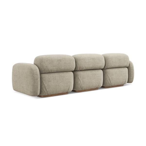 Beżowa sofa modułowa z materiału bouclé 270 cm Ailani – Makamii-image-3