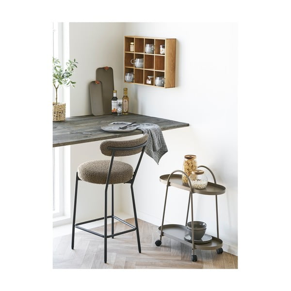 Metalowy barek na kółkach 27,5x60 cm Empoli – House Nordic-image-1