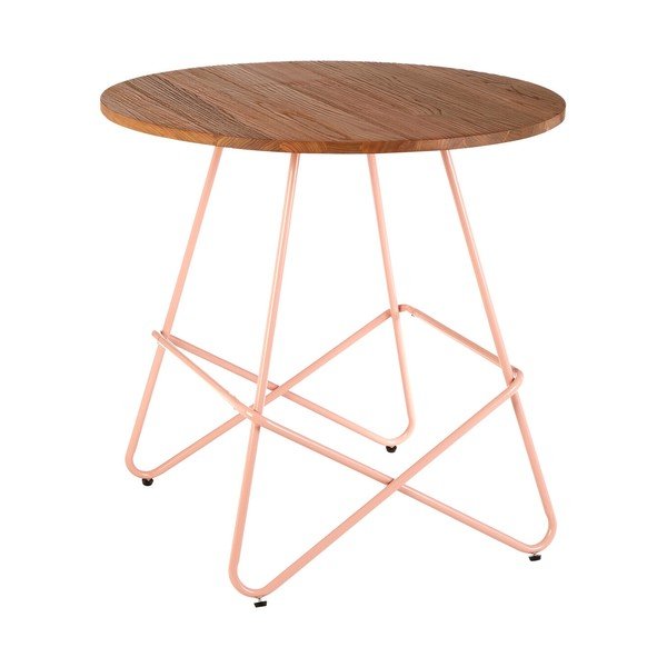 Okrągły stół z litego drewna wiązu ø 80 cm District – Premier Housewares